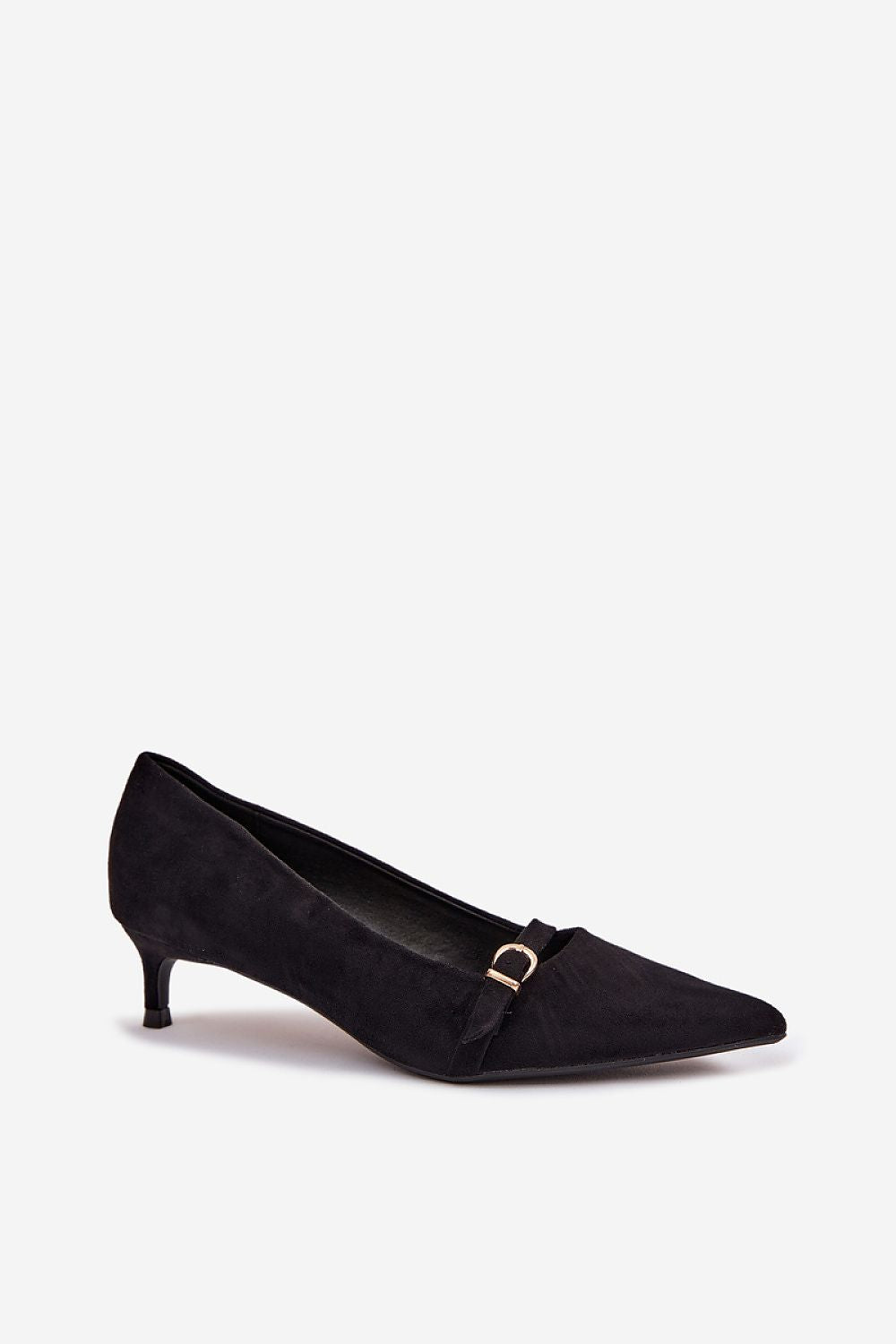 Women's Suede-Look Pointed Toe Kitten Heel Pumps-Pumps Shoes-LeStyleParfait