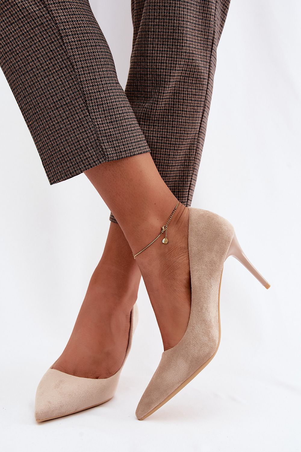 Women's Suede Pointed Toe Stiletto Pumps-Pumps Shoes-LeStyleParfait
