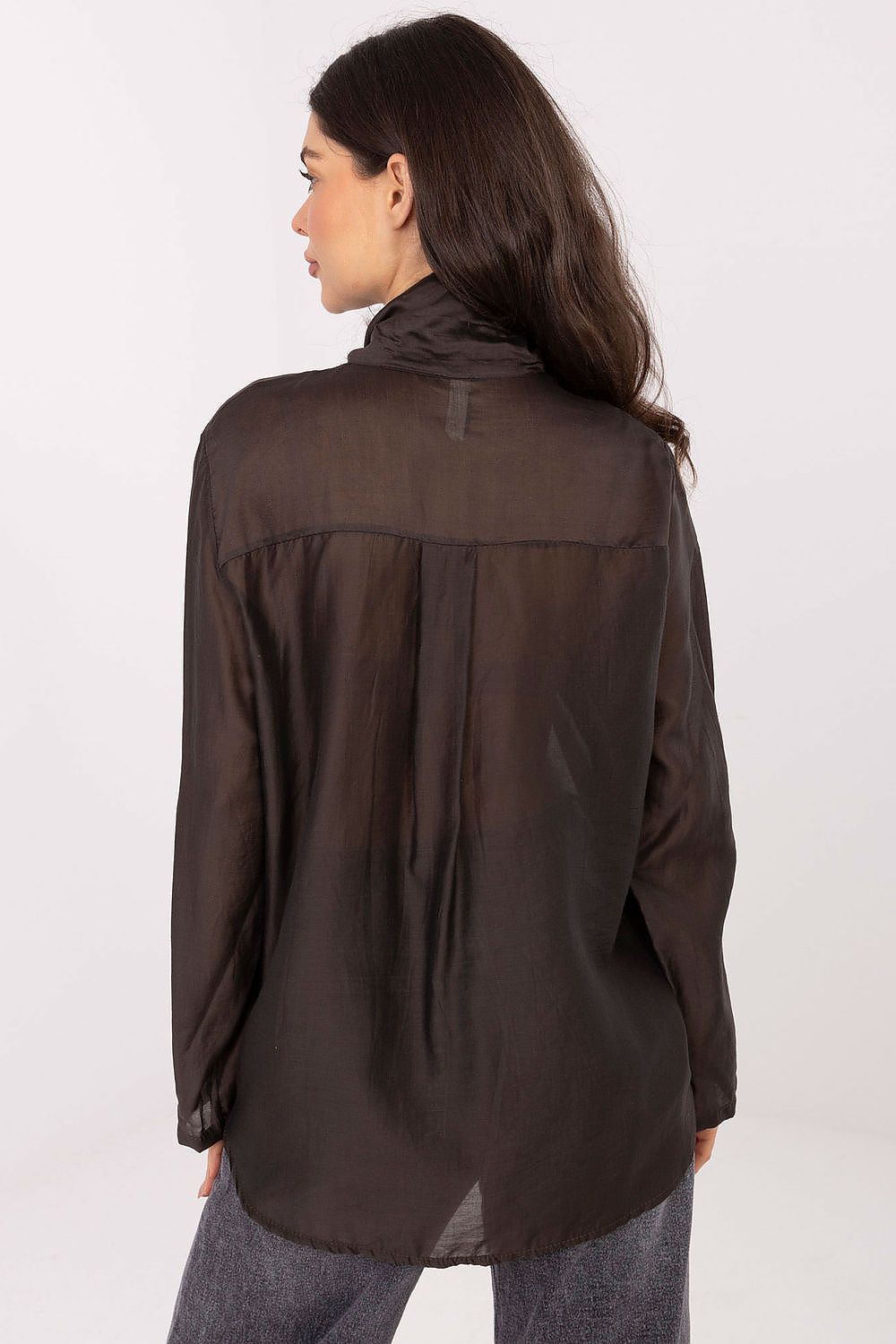 Women's Tencel Classic Shirt — Brown-LeStyleParfait