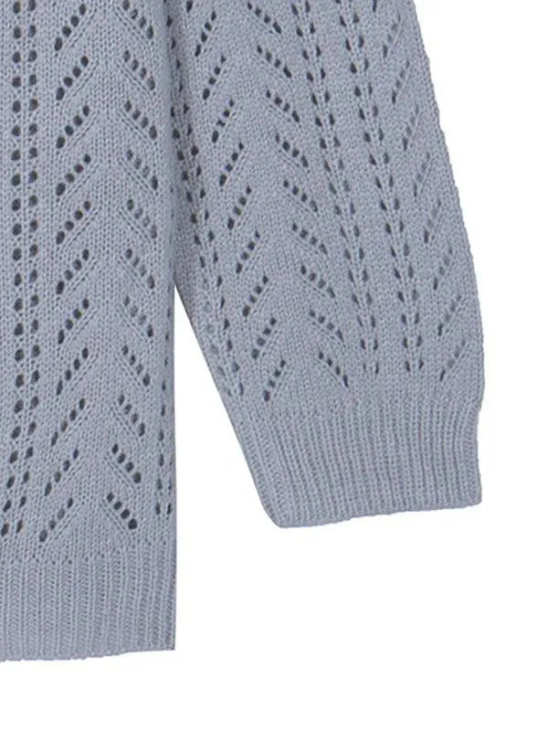 Women’s Textured V-Neck Cardigan Sweater – Button Knit