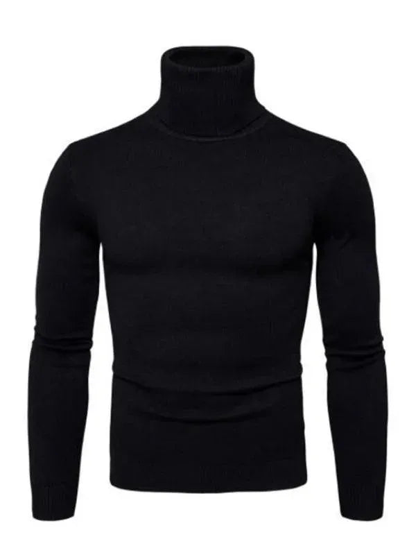 Wool Thick Knitted Turtleneck Men Sweater - Pullover Sweater - LeStyleParfait