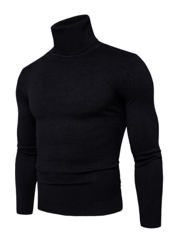 Wool Thick Knitted Turtleneck Men Sweater - Pullover Sweater - LeStyleParfait