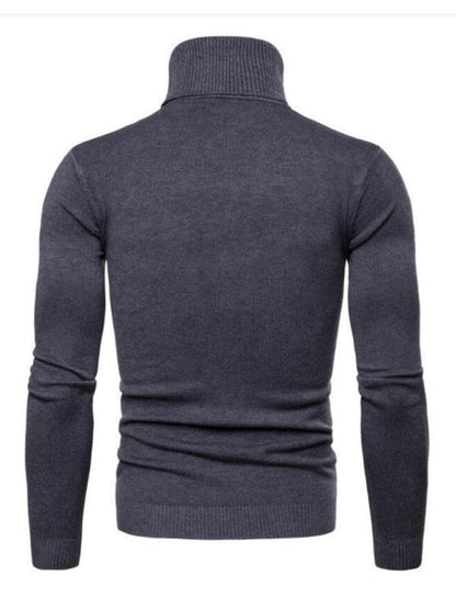 Wool Thick Knitted Turtleneck Men Sweater - Pullover Sweater - LeStyleParfait