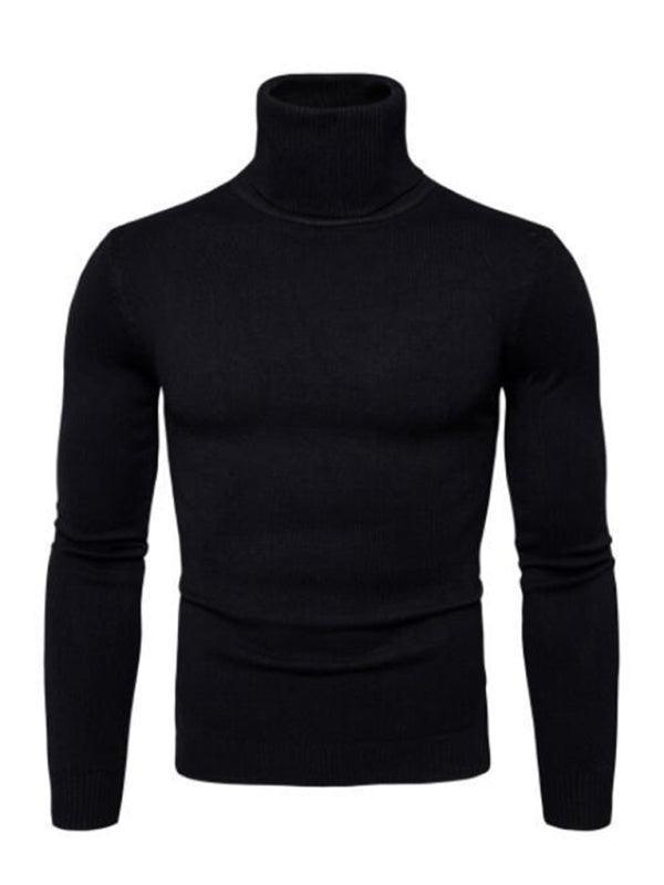 Wool Thick Knitted Turtleneck Men Sweater - Pullover Sweater - LeStyleParfait