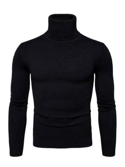 Wool Thick Knitted Turtleneck Men Sweater - Pullover Sweater - LeStyleParfait