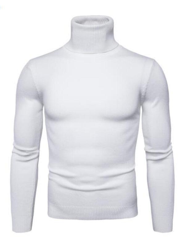 Wool Thick Knitted Turtleneck Men Sweater - Pullover Sweater - LeStyleParfait