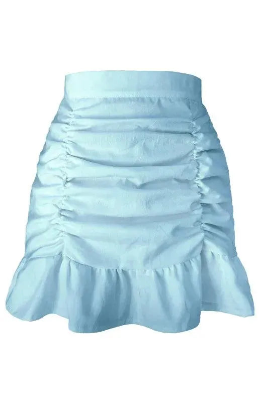 Wrap Pleated Mini Skirt-Women's Skirt-LeStyleParfait