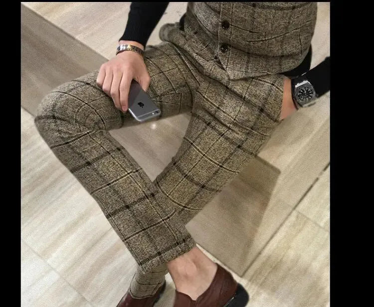 Xavier Plaid Three Piece Suit- Slim Fit - Plaid Suit - LeStyleParfait