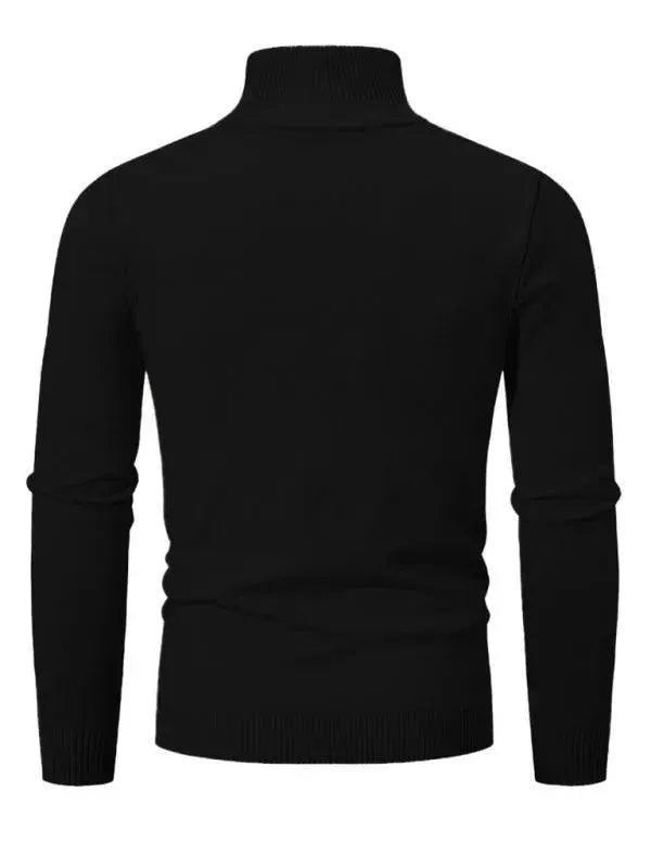 Zipper Turtleneck Men Pullover Sweater - Pullover Sweater - LeStyleParfait