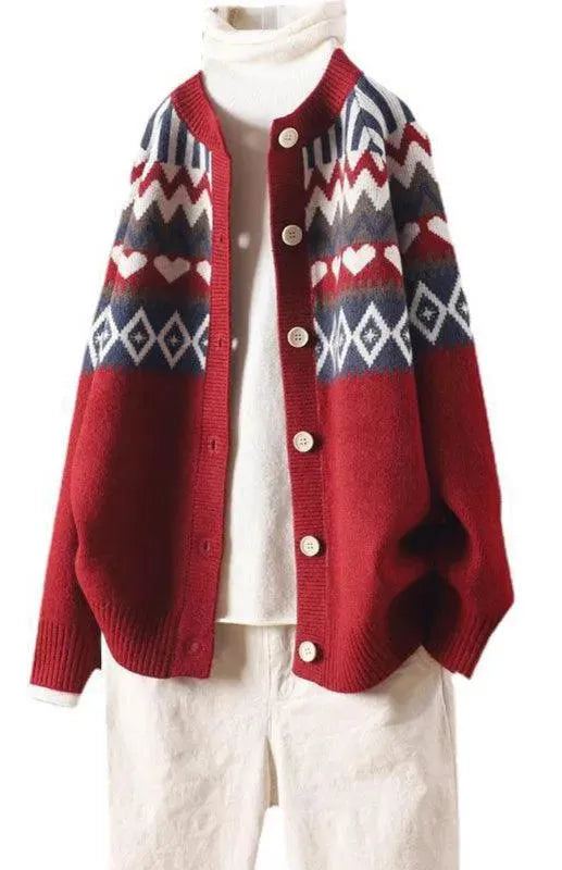 Women’s Crew Neck Cardigan Sweater – Lightweight Spring Knit