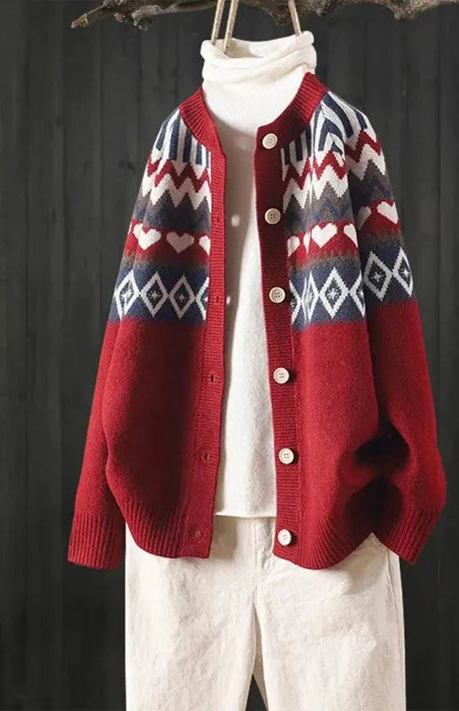 Women’s Crew Neck Cardigan Sweater – Lightweight Spring Knit